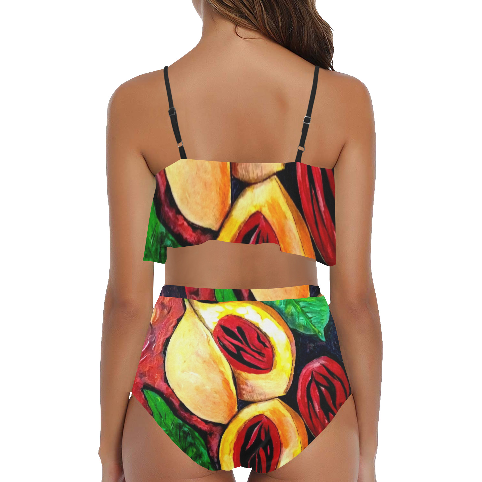 manusartgnd High Waisted Ruffle Bikini Set (Model S13)