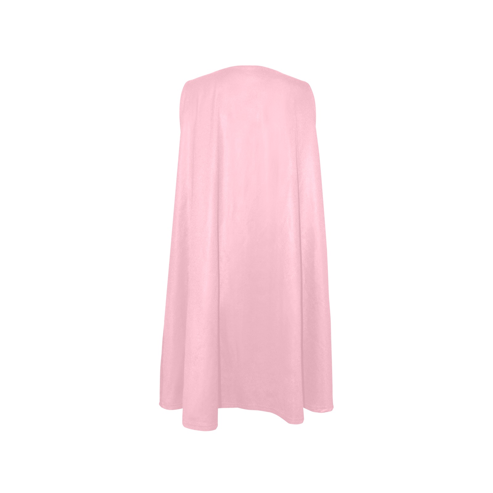 Patchwork Heart Teddy Light Pink Sleeveless A-Line Pocket Dress (Model D57)