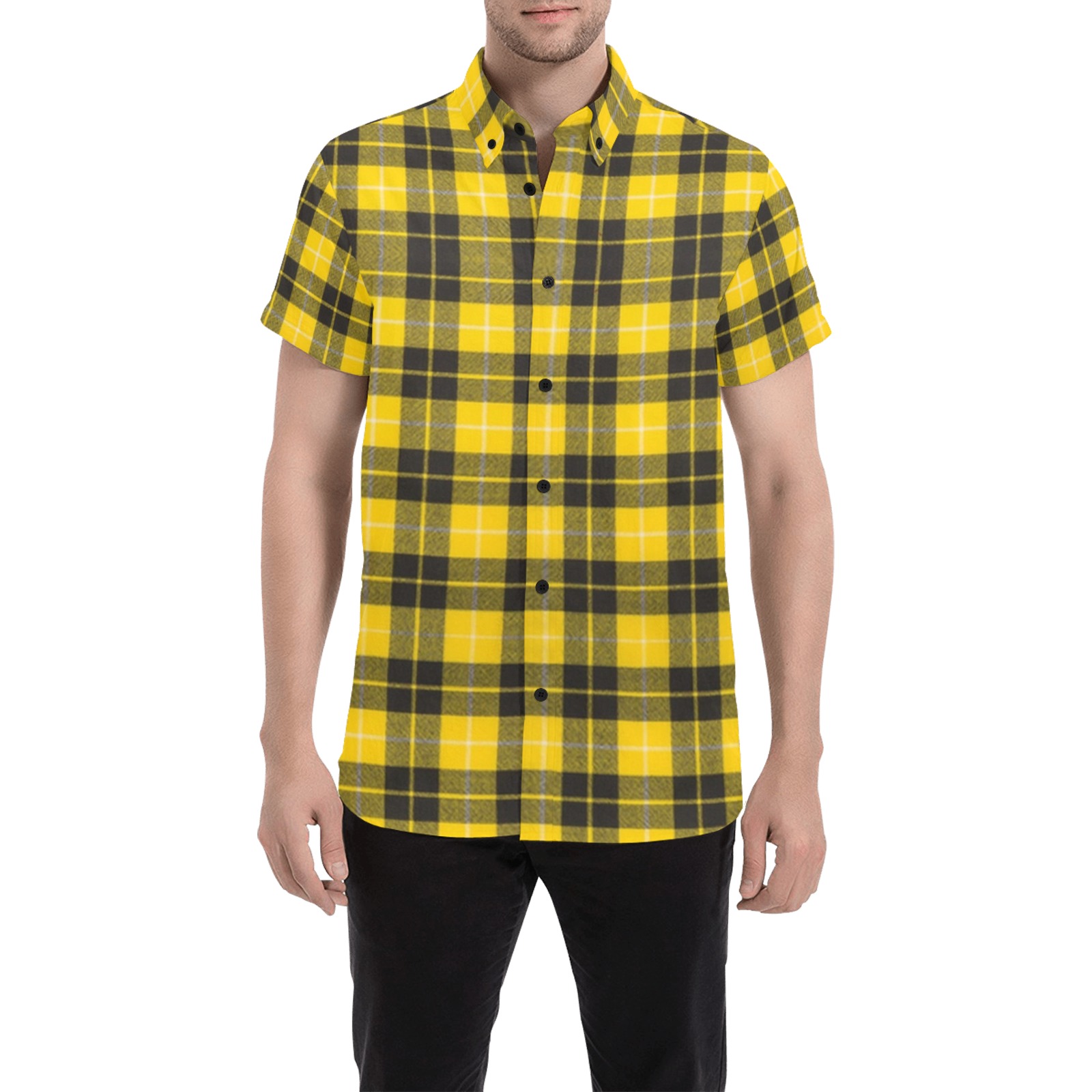 Barclay Dress Modern Men's All Over Print Short Sleeve Shirt (Model T53)