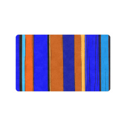 Abstract Blue And Orange 930 Doormat 30"x18" (Black Base)