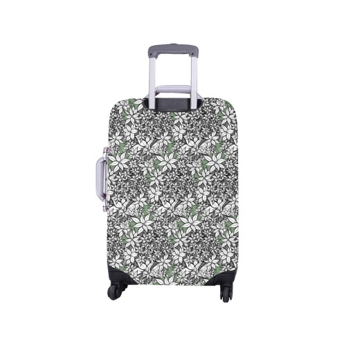 Petals in the Wind Green Luggage Cover/Small 18"-21"
