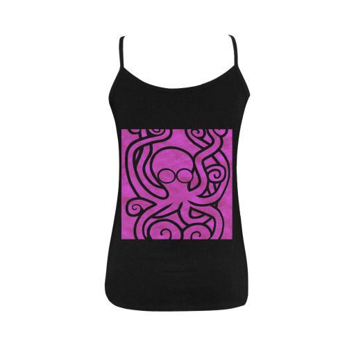 Octo-Doodle-Pus Pink Women's Spaghetti Top (USA Size) (Model T34)