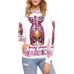 BREAST CANCER WARROR All Over Print Hoodie for Women (USA Size) (Model H13)