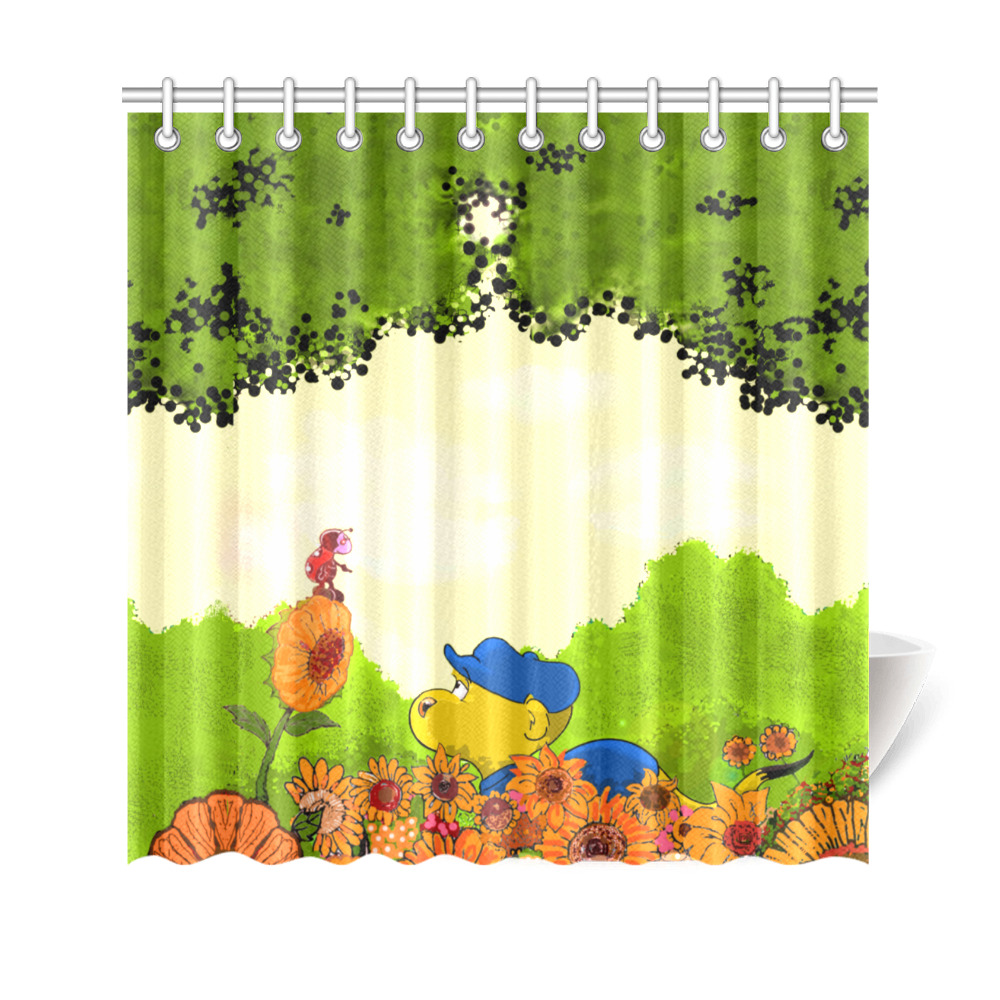 Ferald and Mizz Ladybug Shower Curtain 69"x70"