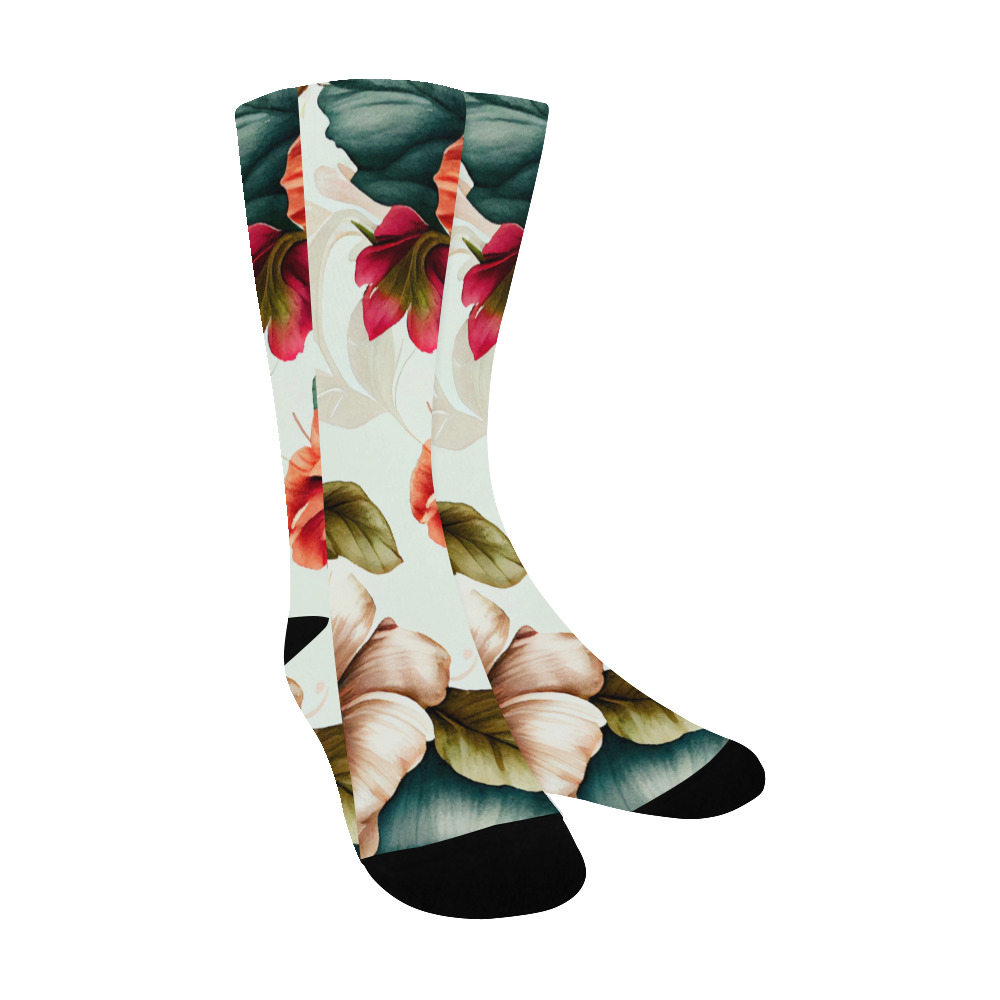 flowers botanic art (4) socks Men's Custom Socks