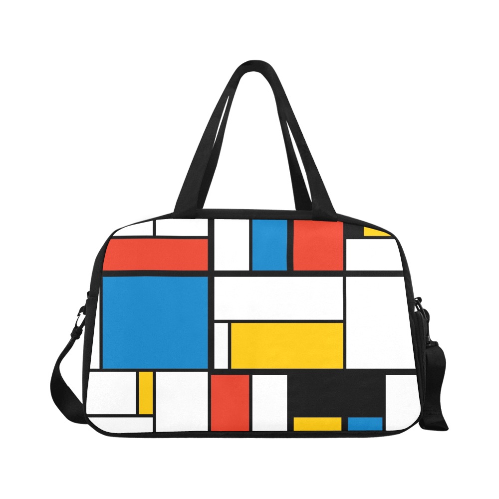 Mondrian De Stijl Modern Fitness Handbag (Model 1671)