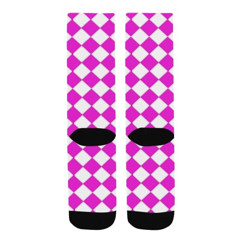pink stitch Men's Custom Socks