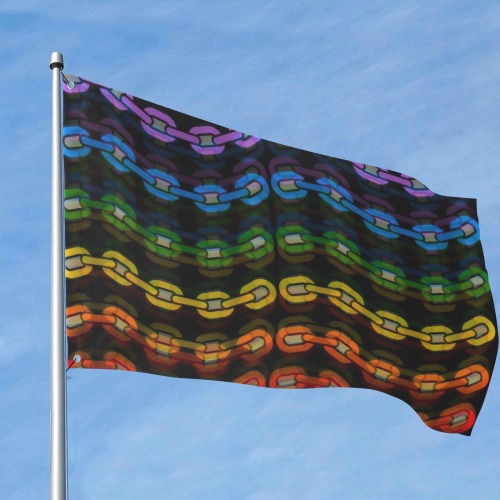 Pride Chains by  Fetishworld Custom Flag 8x5 Ft (96"x60") (One Side)