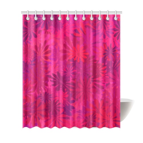 Red Daisies Shower Curtain 72"x84"