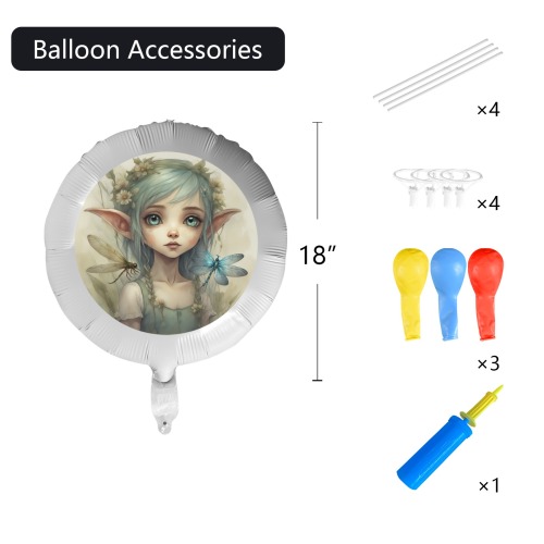 Elf And Dragonfly 4 Foil Balloon (18inch)