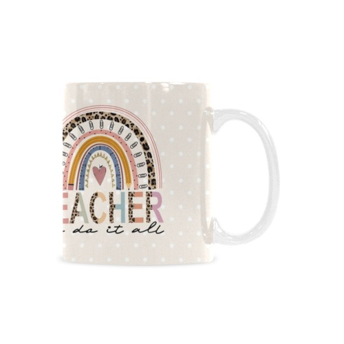 Teacher Neutral Color Rainbow Mug