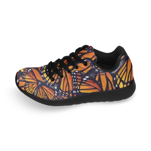Orange Monarch Butterflies Women’s Running Shoes (Model 020)