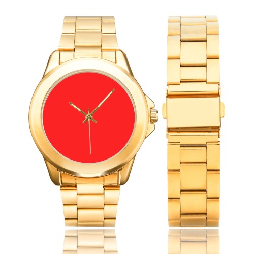 Merry Christmas Red Solid Color Custom Gilt Watch(Model 101)