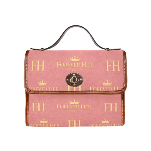 FH PEACH AND GOLD LOCK PURSE