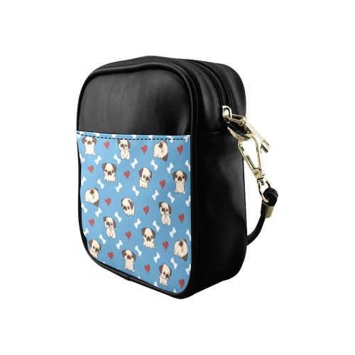 Pugs and Hearts sling shot bag Sling Bag (Model 1627)
