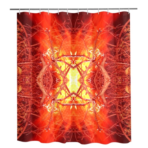 Abstract Fire Shower Curtain 72"x84"