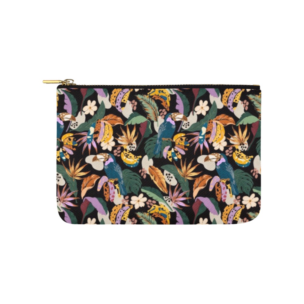 Toucans in the modern colorful dark jungle 2 Carry-All Pouch 9.5''x6''
