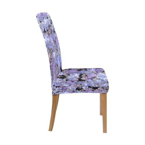 peonies dark blue Removable Dining Chair Cover