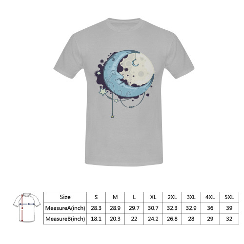 Blue Moon Men's T-Shirt in USA Size (Front Printing Only)