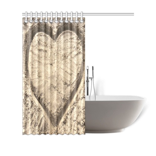 Love in the Sand Collection Shower Curtain 69"x70"