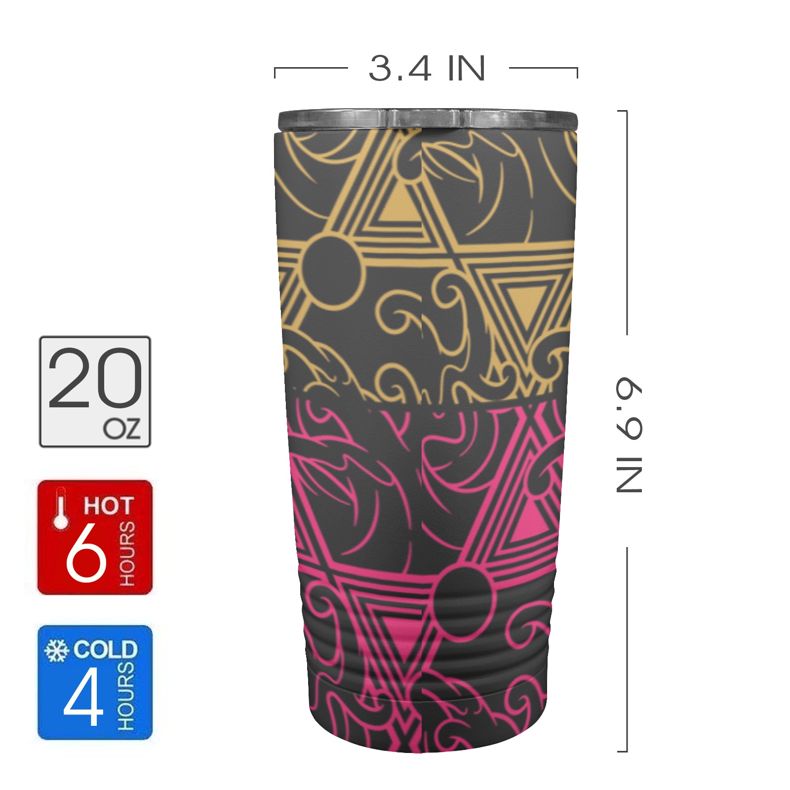 Vaso Termico 20oz Insulated Stainless Steel Mobile Tumbler