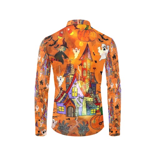 Halloween 2021 Pop Art by Nico Bielow Men's All Over Print Casual Dress Shirt (Model T61)