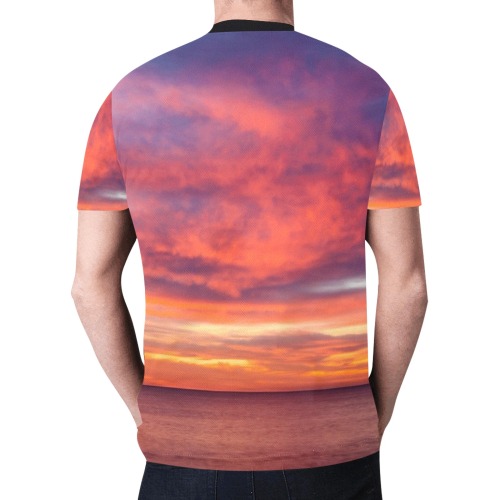 Fire sky New All Over Print T-shirt for Men (Model T45)