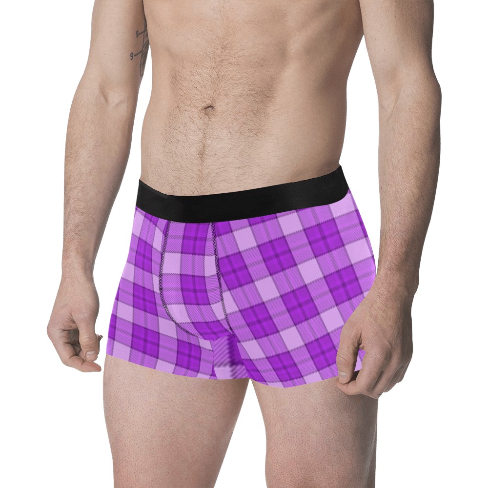 Purple Plaid Tartan Men's Shorts