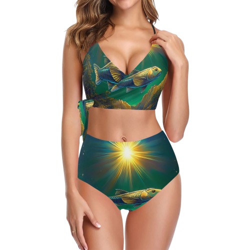 Celestial Swim Knot Side Bikini Swimsuit (Model S37)