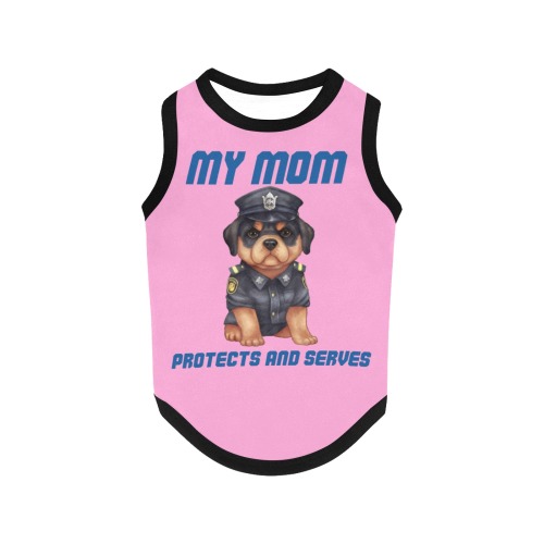 Police Rottweiler My Mom Protects And Serves (P) All Over Print Pet Tank Top