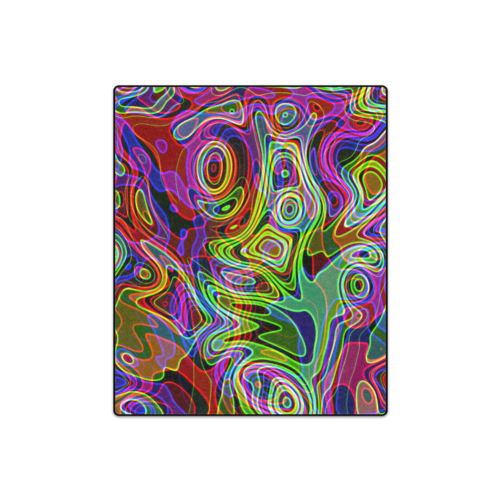 Abstract Retro Neon Pattern Background Design Blanket 50"x60"