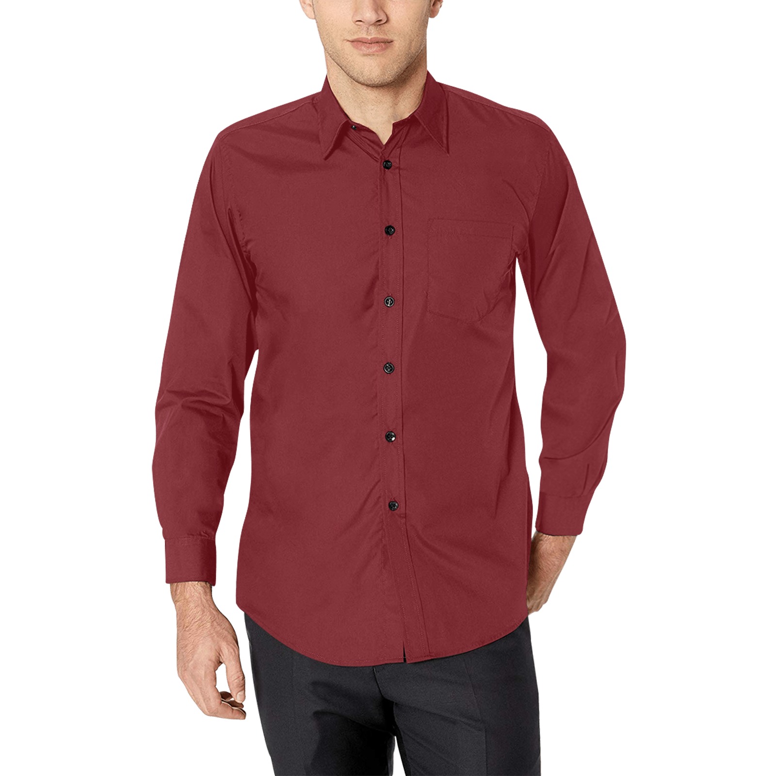 Red Maple Collection Men's All Over Print Casual Dress Shirt (Model T61)
