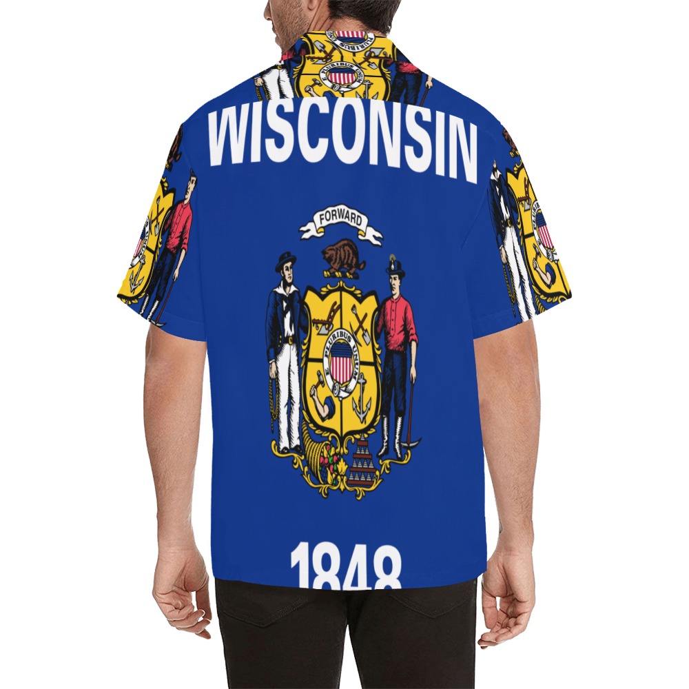 Flag_of_Wisconsin.svg Hawaiian Shirt (Model T58)