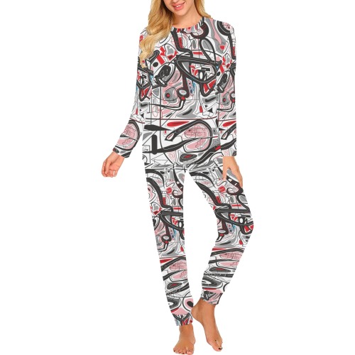 Model 2 Women's All Over Print Pajama Set