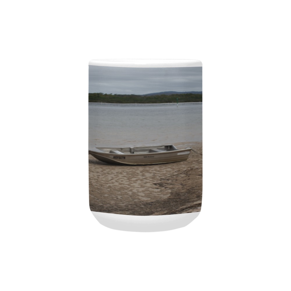 Beached Boat Scenic Mug (443ml/15oz) - MB2022.07 SQ Custom Ceramic Mug (15OZ)