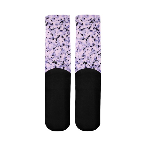 Saturday Purple(6) Mid-Calf Socks (Black Sole)