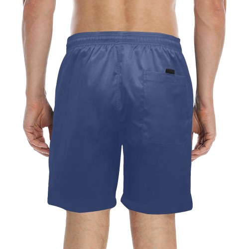 color Delft blue Men's Mid-Length Beach Shorts (Model L51)
