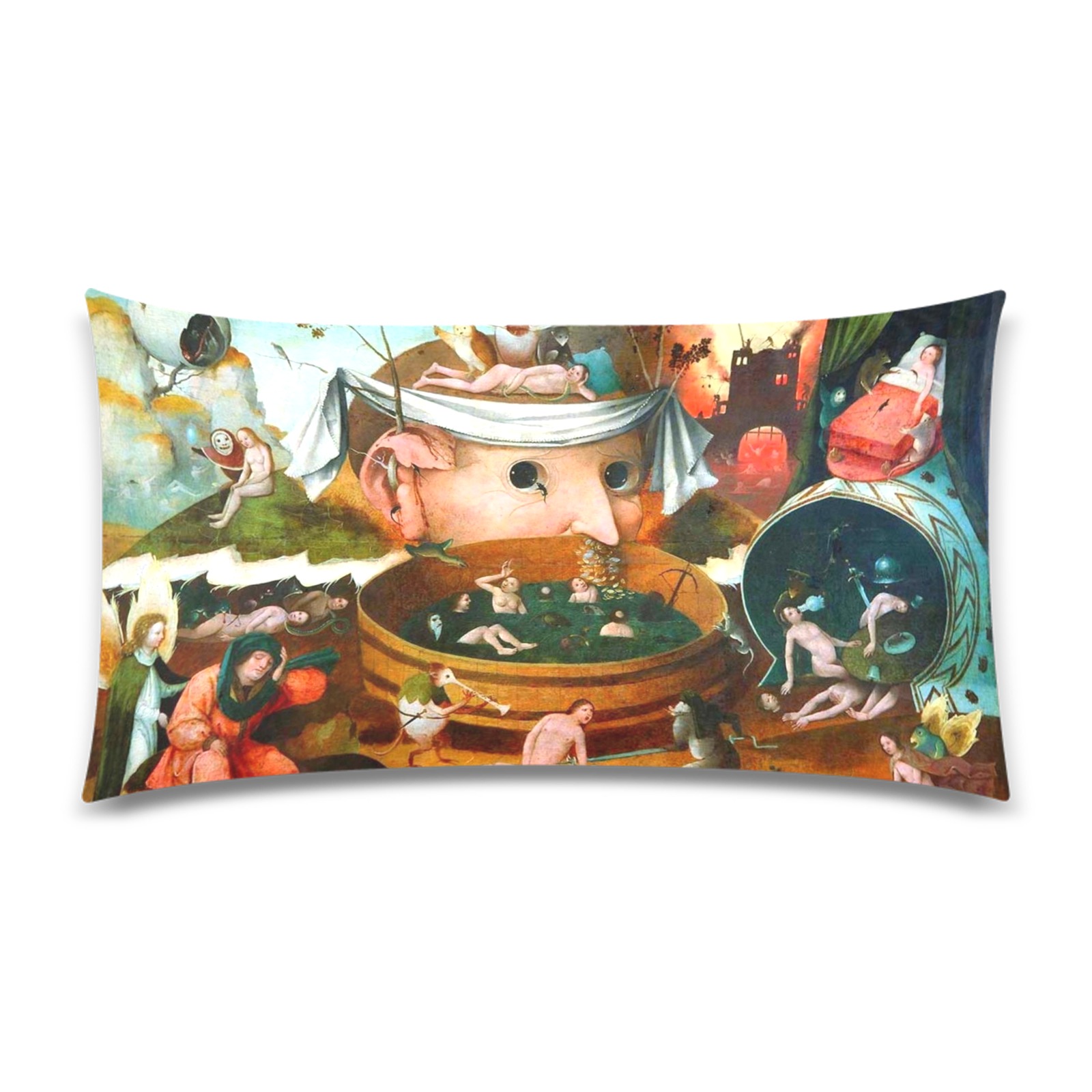 Hieronymus Bosch-The Vision of Tondal Custom Rectangle Pillow Case 20"x36" (one side)