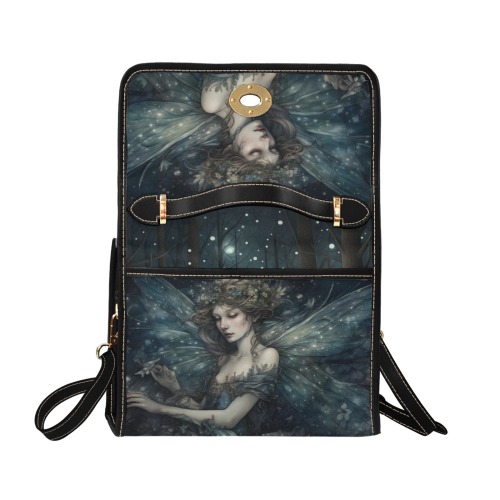 Fairy Midnight Ladies Satchel Handbag Waterproof Canvas Bag-Black (All Over Print) (Model 1641)