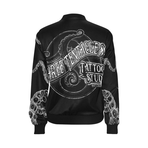 Tentacles Ladie's Bomber Jacket All Over Print Bomber Jacket for Women (Model H36)