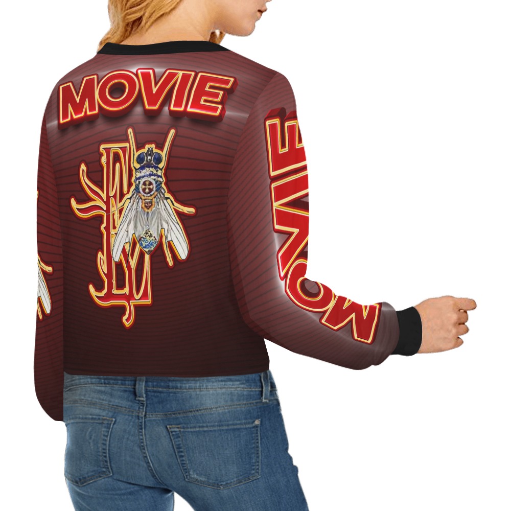 Movie Collectable Fly Crop Pullover Sweatshirts for Women (Model H20)