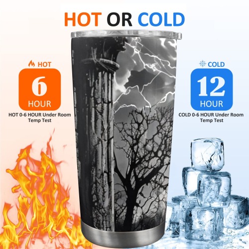 Eerie Silhouette 20oz Mobile Tumbler with Clear Slide Lid