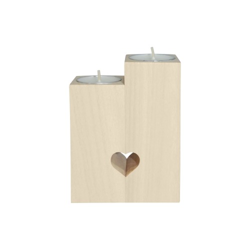 Virgin Mary 2 Wooden Candle Holder (Without Candle)