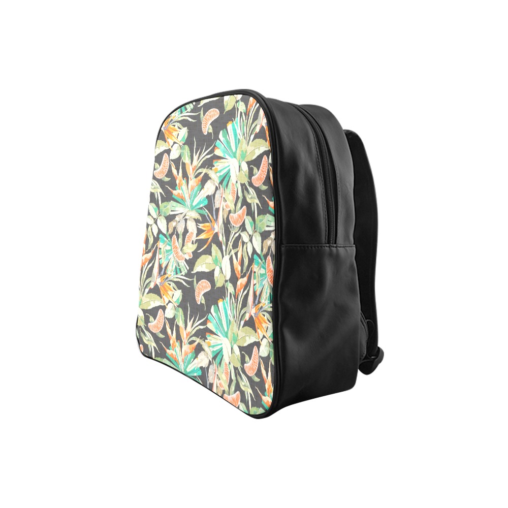 Orange in the palms jungle 20 School Backpack (Model 1601)(Small)