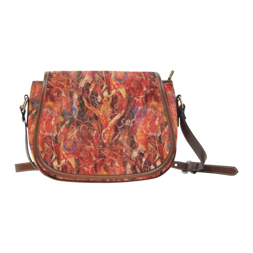 Flower Fire by Nico Bielow Saddle Bag/Large (Model 1649)
