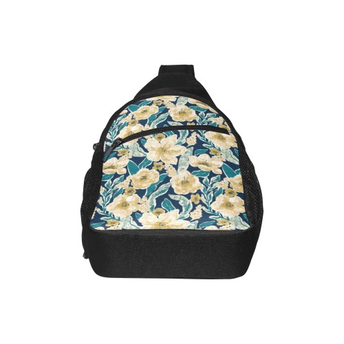 Painted Flowers Chest Bag-Front Printing (Model 1719)