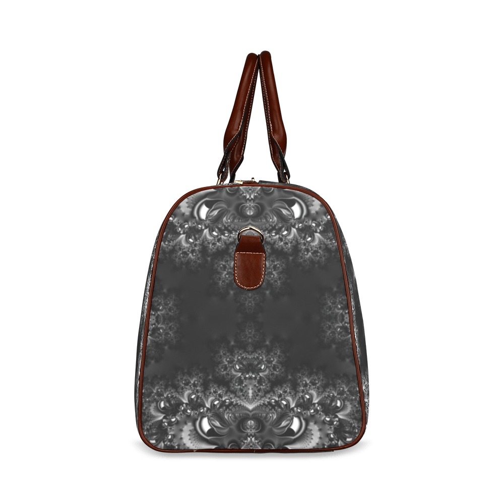 Frost at Midnight Fractal Waterproof Travel Bag/Small (Model 1639)