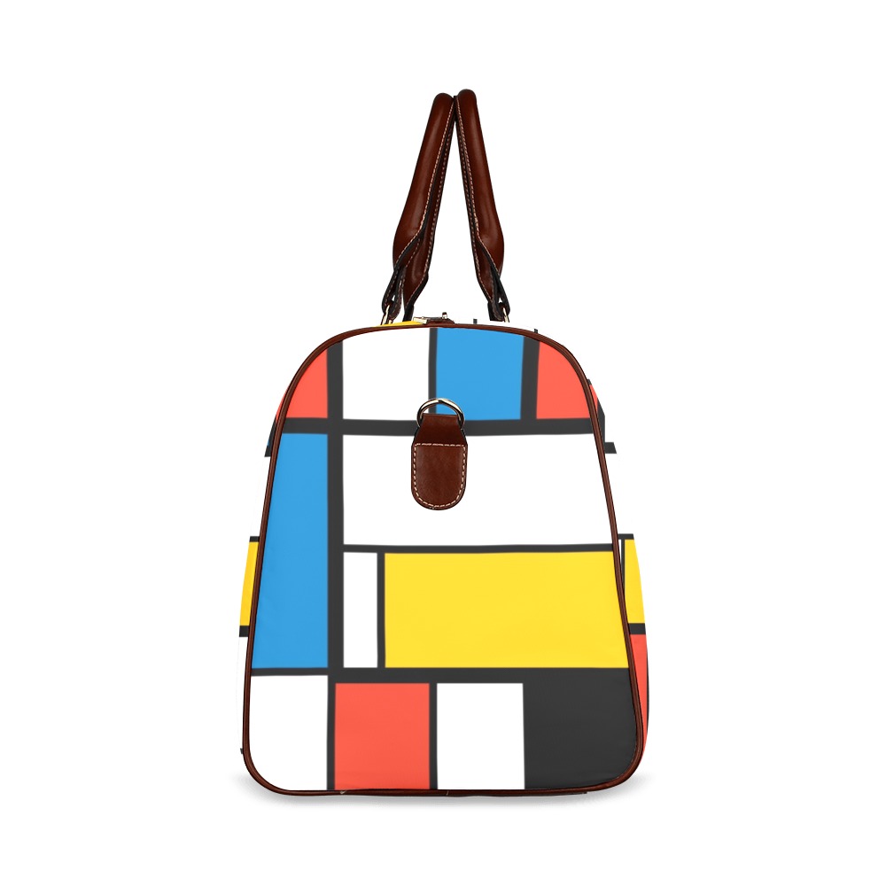 Mondrian De Stijl Modern Waterproof Travel Bag/Large (Model 1639)