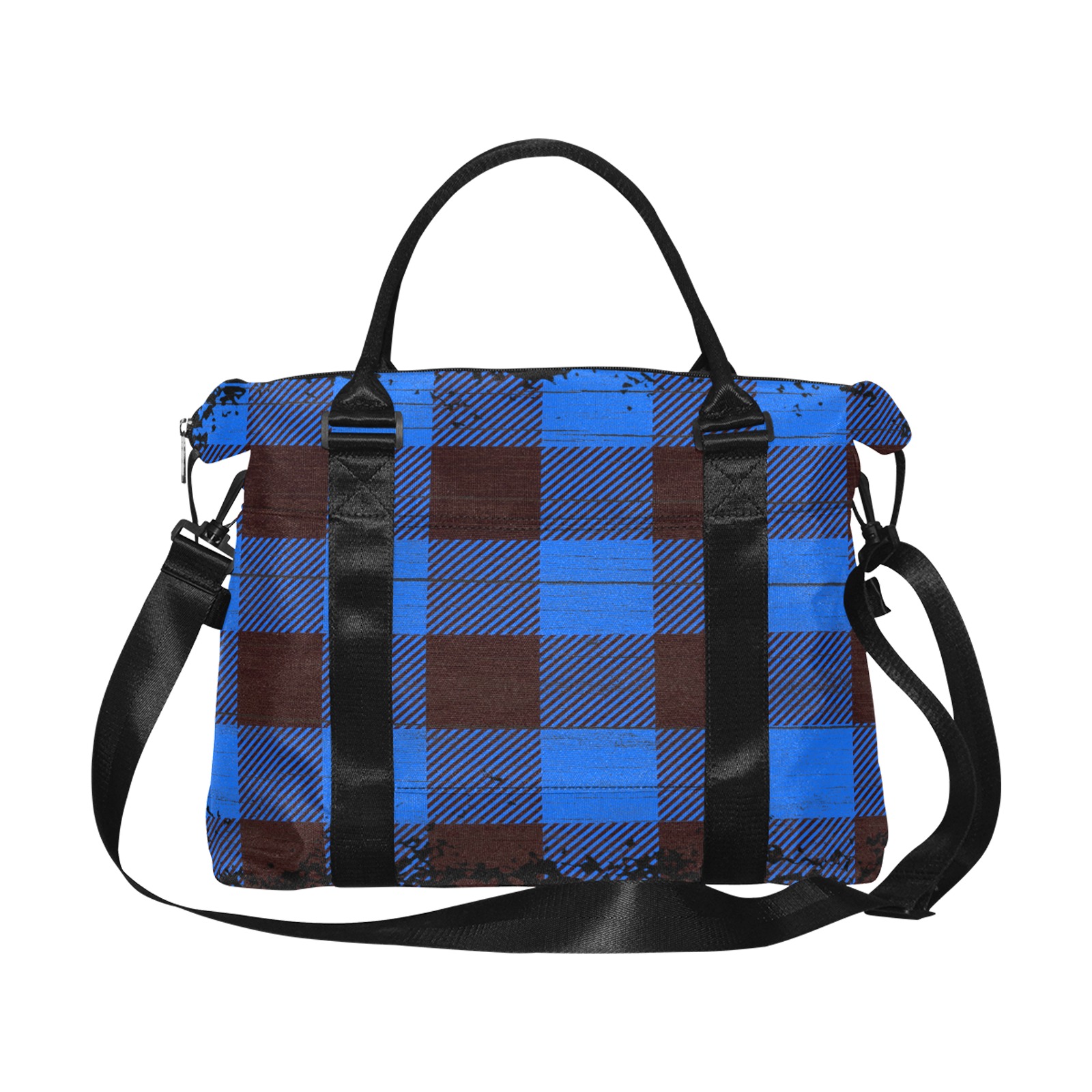 plaid Large Capacity Duffle Bag (Model 1715)