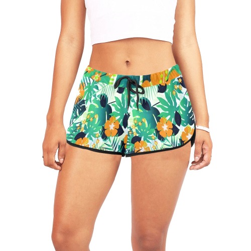 GROOVY FUNK THING FLORAL Women's All Over Print Relaxed Shorts (Model L19)